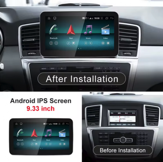 9,33 Für Mercedes M Klasse W166 Android 14 Touchscreen GPS Navi mit CarPlay & Android Auto – Produktbild